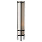 HomeRoots 48" Steel Column Floor Lamp With Beige Drum Shade and Black Finish