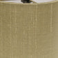 HomeRoots 5" Antique Gold Drum Chandelier Pongee Silk Lampshades in Set of 6