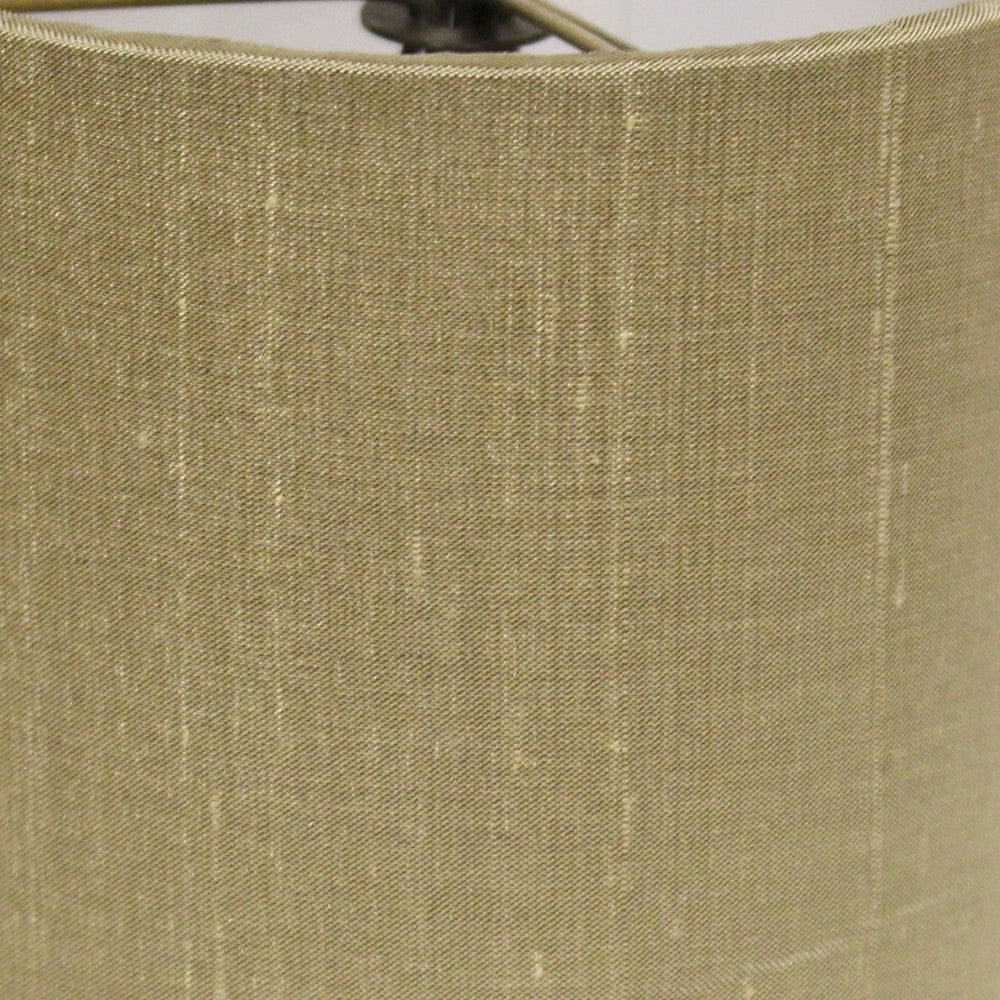 HomeRoots 5" Antique Gold Drum Chandelier Pongee Silk Lampshades in Set of 6