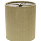 HomeRoots 5" Antique Gold Drum Chandelier Pongee Silk Lampshades in Set of 6