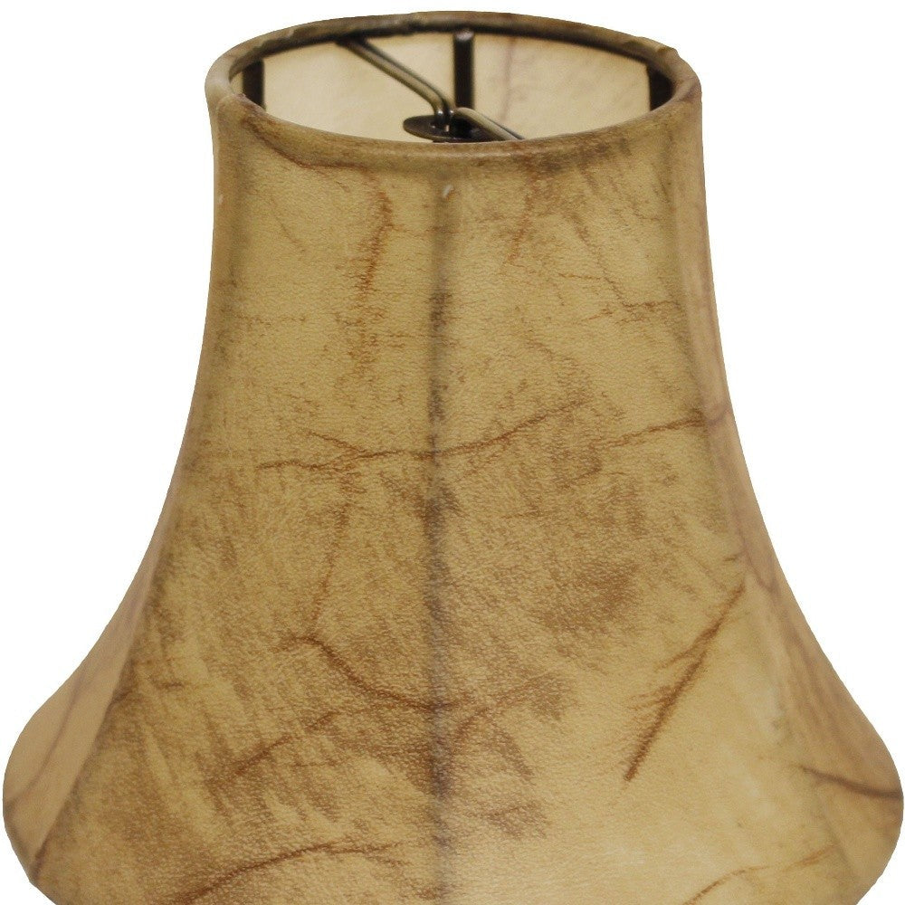 HomeRoots 5" Antique Parchment Empire Slanted Chandelier Lampshades in Set of 6