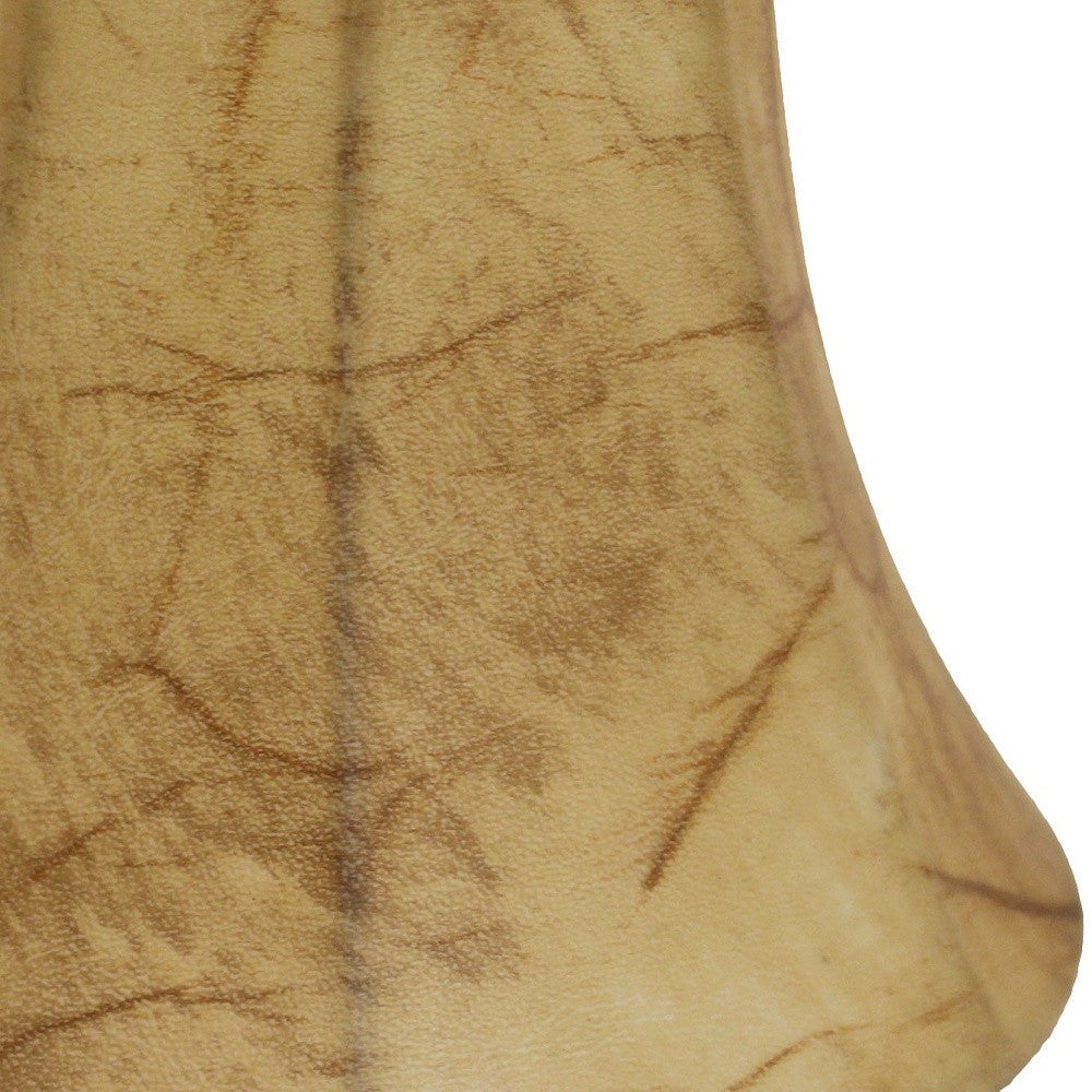HomeRoots 5" Antique Parchment Empire Slanted Chandelier Lampshades in Set of 6