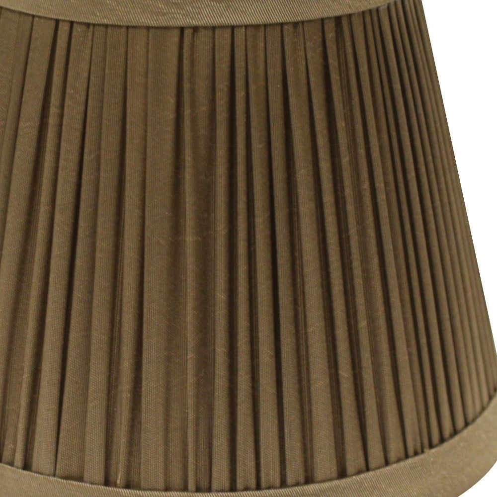 HomeRoots 5" Ash Slanted Chandelier Tafetta Lampshades in Set of 6