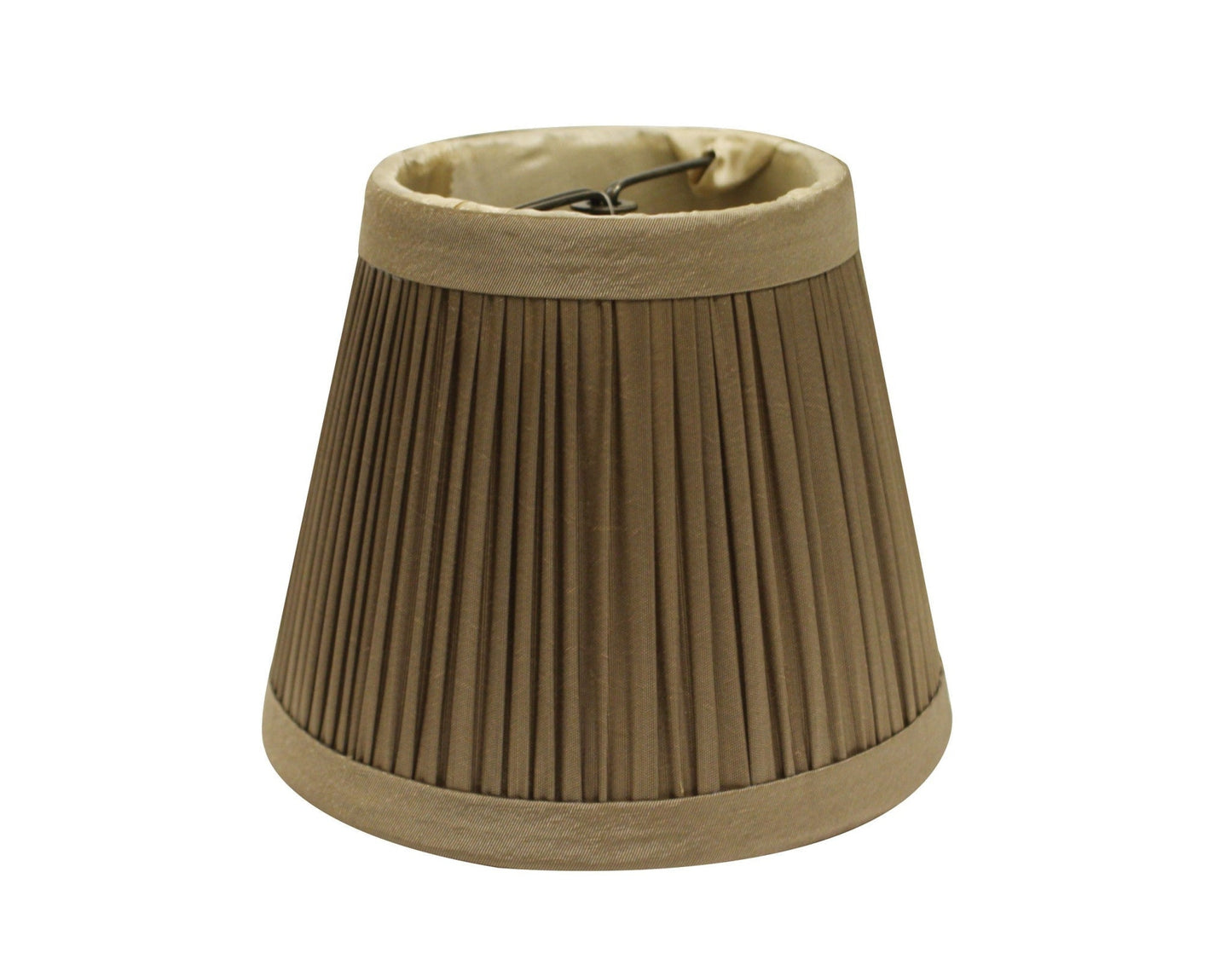 HomeRoots 5" Ash Slanted Chandelier Tafetta Lampshades in Set of 6