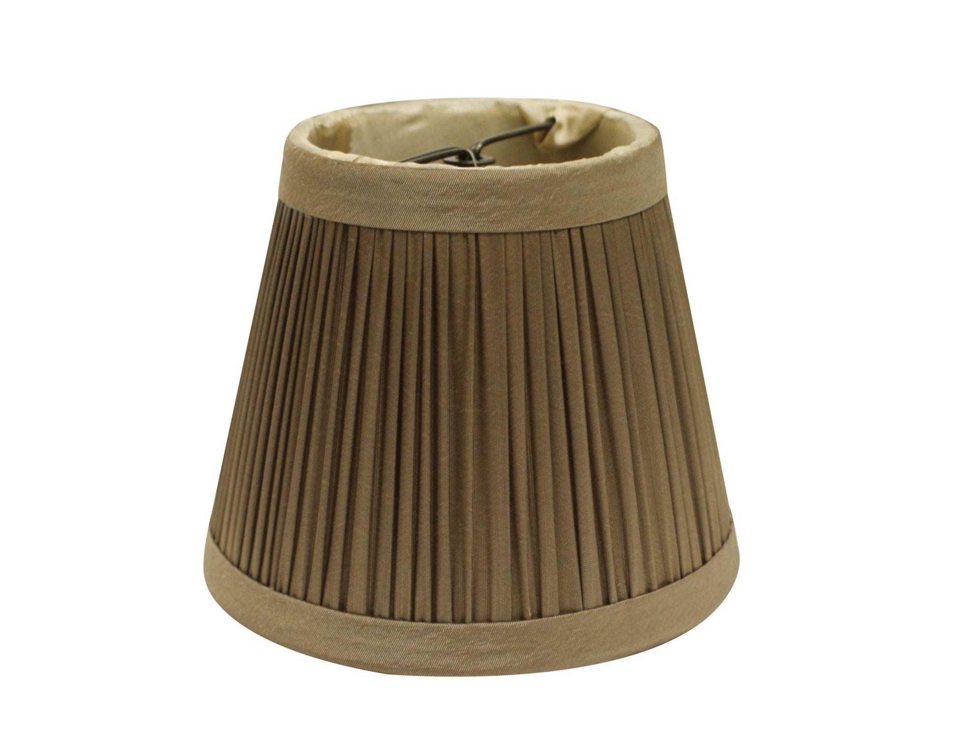 HomeRoots 5" Ash Slanted Chandelier Tafetta Lampshades in Set of 6