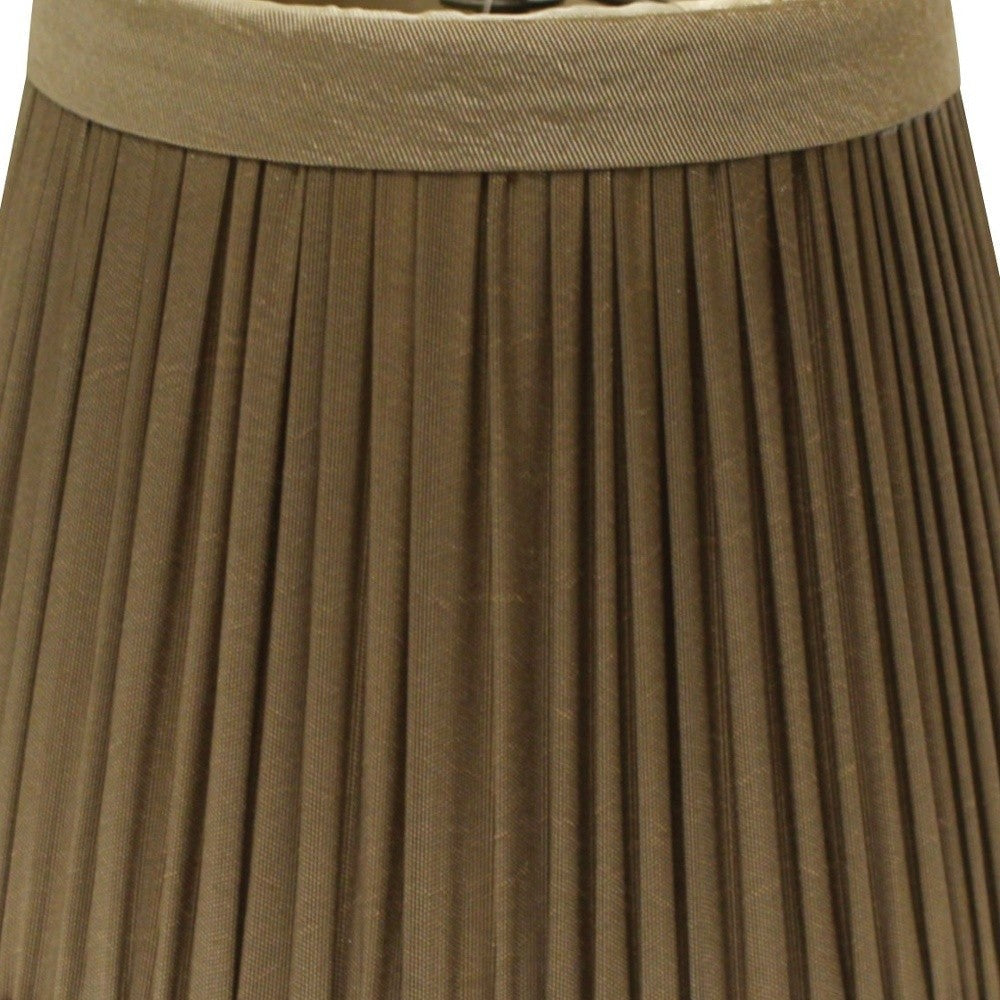 HomeRoots 5" Ash Slanted Chandelier Tafetta Lampshades in Set of 6