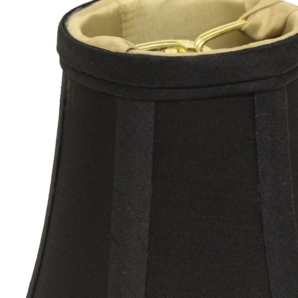 HomeRoots 5" Black and Bronze Premium Chandelier Dupioni Lampshades in Set of 6