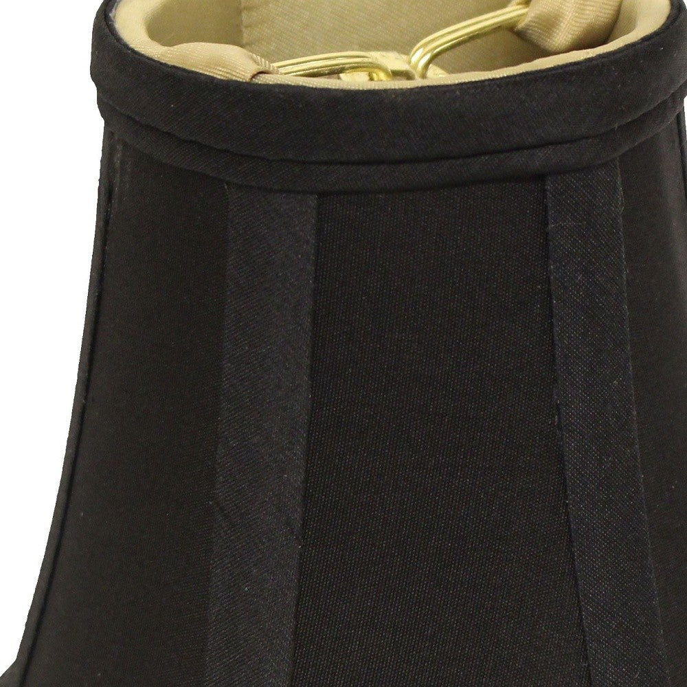 HomeRoots 5" Black and Bronze Premium Chandelier Dupioni Lampshades in Set of 6