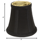 HomeRoots 5" Black and Bronze Premium Chandelier Dupioni Lampshades in Set of 6
