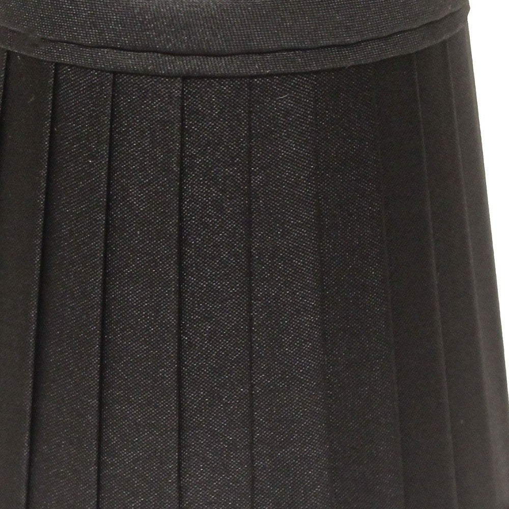 HomeRoots 5" Black and Gold Slanted Pleat Chandelier Silk Lampshades in Set of 6