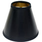 HomeRoots 5" Black with Gold Chandelier Parchment Lampshades in Set of 6
