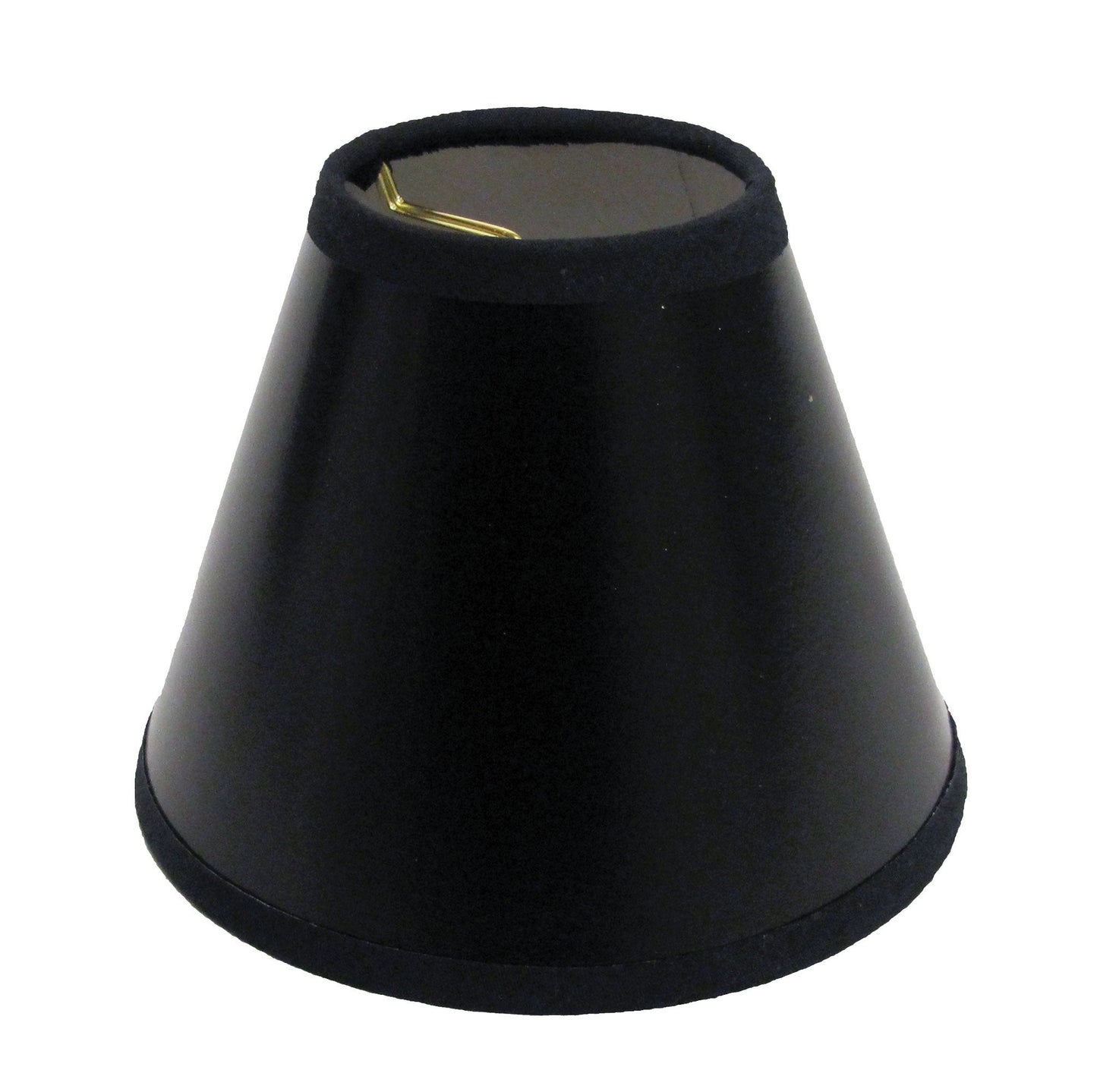 HomeRoots 5" Black with White Chandelier Parchment Lampshades in Set of 6