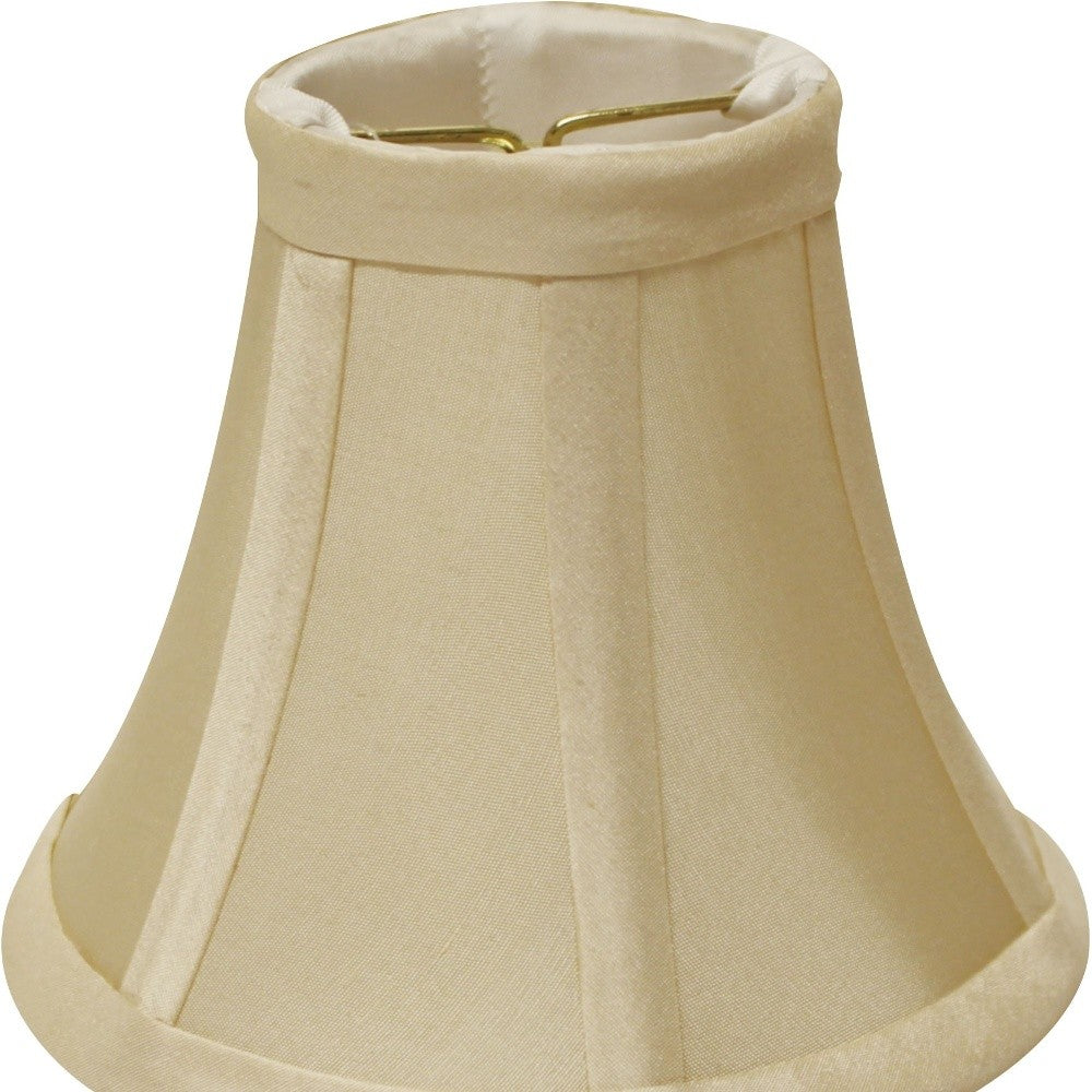 HomeRoots 5" Bright Yellow Slanted Chandelier Dupioni Lampshades in Set of 6