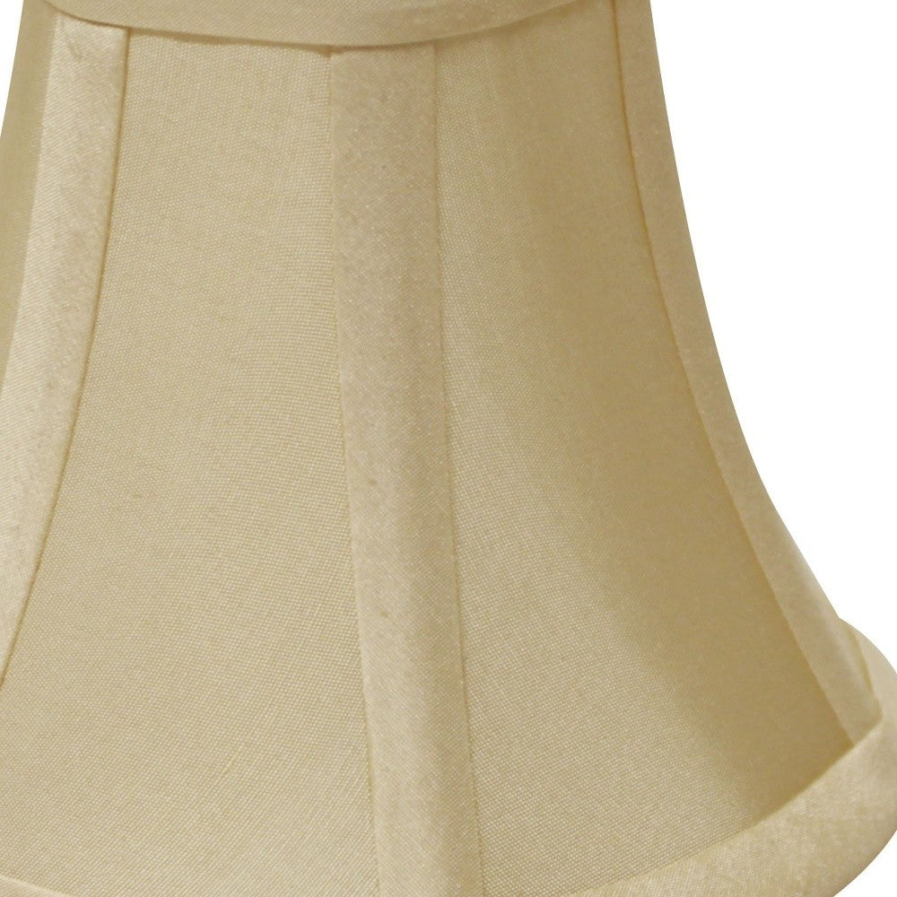 HomeRoots 5" Bright Yellow Slanted Chandelier Dupioni Lampshades in Set of 6