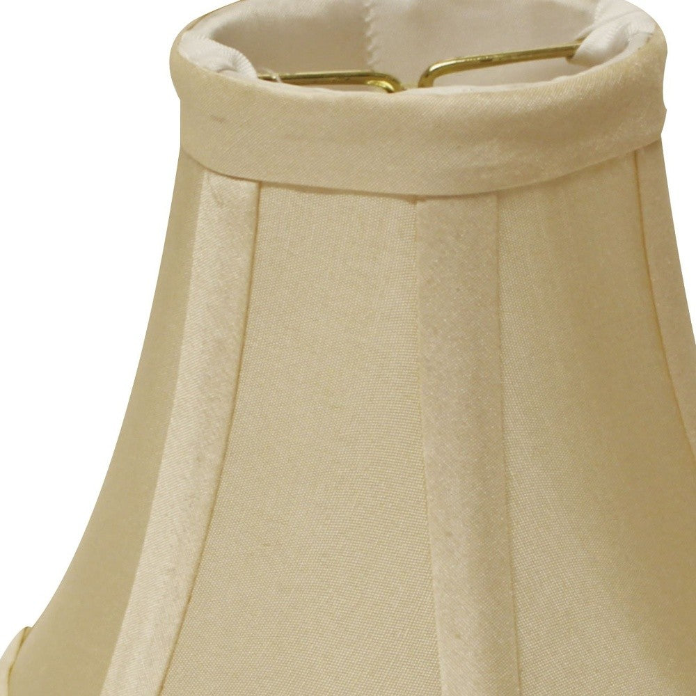 HomeRoots 5" Bright Yellow Slanted Chandelier Dupioni Lampshades in Set of 6