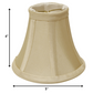 HomeRoots 5" Bright Yellow Slanted Chandelier Dupioni Lampshades in Set of 6