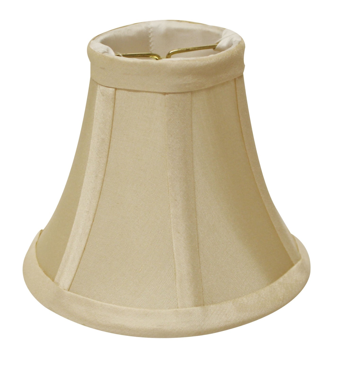 HomeRoots 5" Bright Yellow Slanted Chandelier Dupioni Lampshades in Set of 6