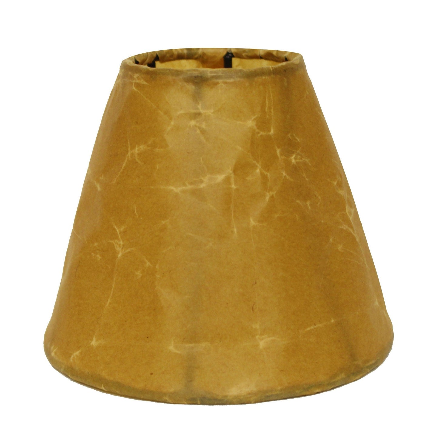 HomeRoots 5" Brown Empire Slanted Chandelier Crinkle Oil Paper Lampshades in Set of 6