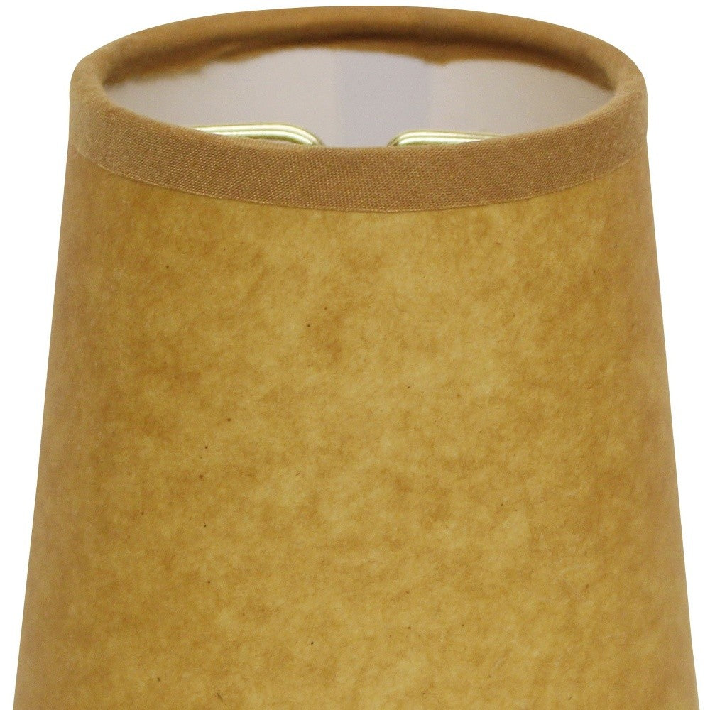 HomeRoots 5" Canvas Chandelier Kraft Paper Lampshades in Set of 6