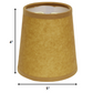 HomeRoots 5" Canvas Chandelier Kraft Paper Lampshades in Set of 6