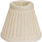 HomeRoots 5" Cream Empire Slanted Chandelier Shantung Lampshades in Set of 6