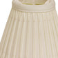 HomeRoots 5" Cream Empire Slanted Chandelier Shantung Lampshades in Set of 6