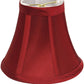 HomeRoots 5" Crimson Slanted Chandelier Dupioni Lampshades in Set of 6