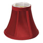 HomeRoots 5" Crimson Slanted Chandelier Dupioni Lampshades in Set of 6