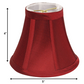 HomeRoots 5" Crimson Slanted Chandelier Dupioni Lampshades in Set of 6