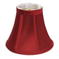 HomeRoots 5" Crimson Slanted Chandelier Dupioni Lampshades in Set of 6