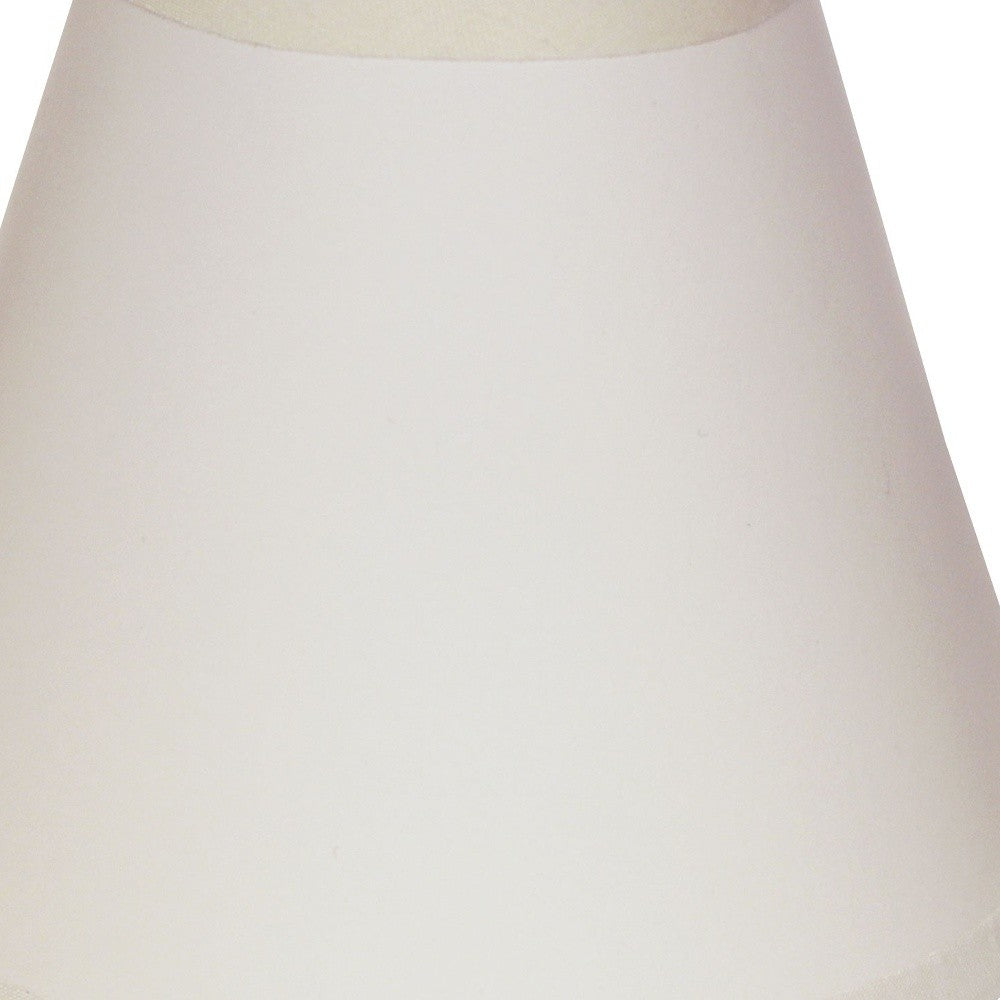 HomeRoots 5" Gloss White Chandelier Parchment Lampshades in Set of 6