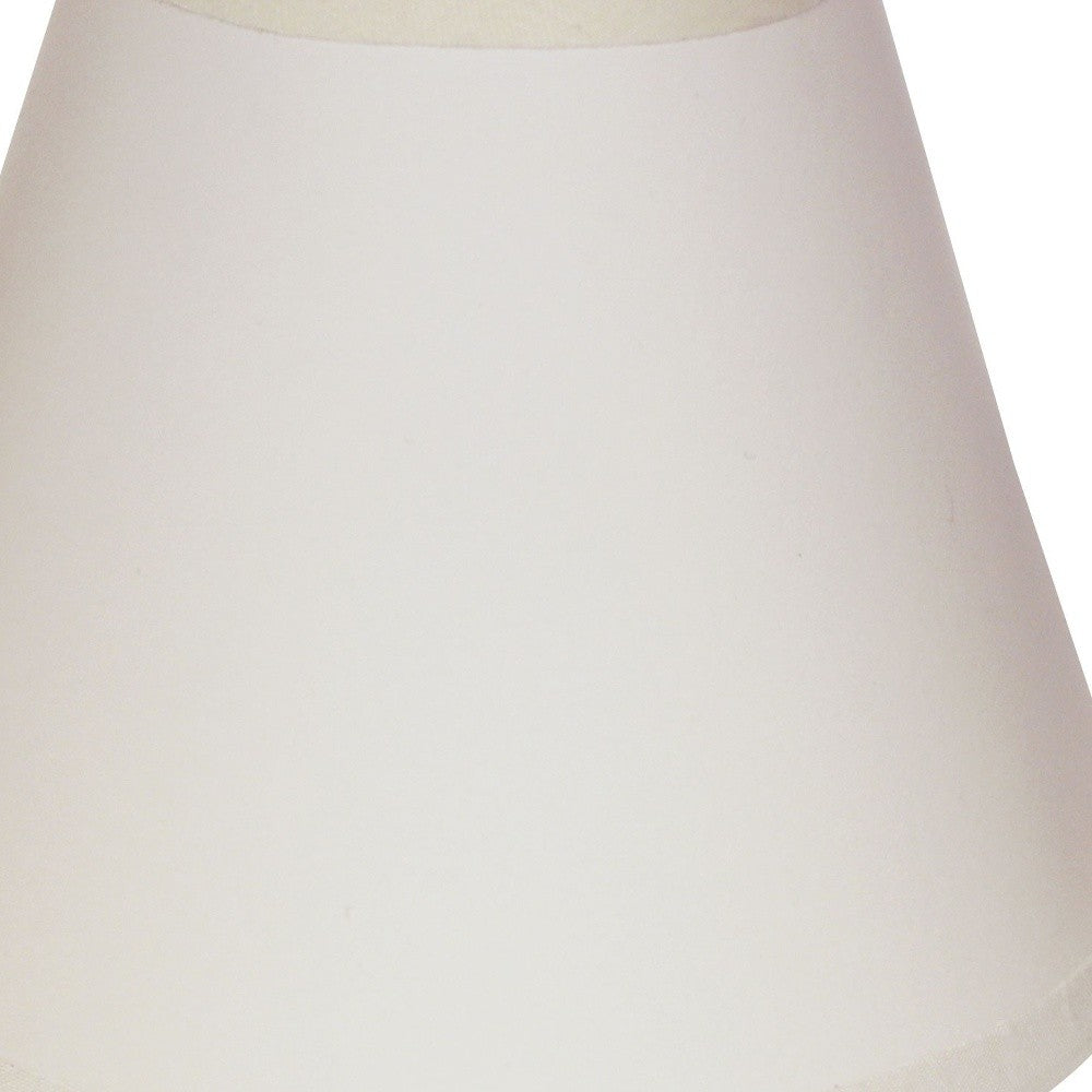 HomeRoots 5" Gloss White Chandelier Parchment Lampshades in Set of 6