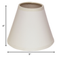 HomeRoots 5" Gloss White Chandelier Parchment Lampshades in Set of 6