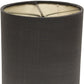 HomeRoots 5" Graphite with Natural Lining Drum Chandelier Lampshades in Set of 6