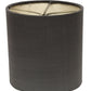 HomeRoots 5" Graphite with Natural Lining Drum Chandelier Lampshades in Set of 6