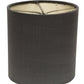 HomeRoots 5" Graphite with Natural Lining Drum Chandelier Lampshades in Set of 6