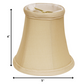 HomeRoots 5" Inherent Slanted Chandelier Pongee Silk Lampshades in Set of 6