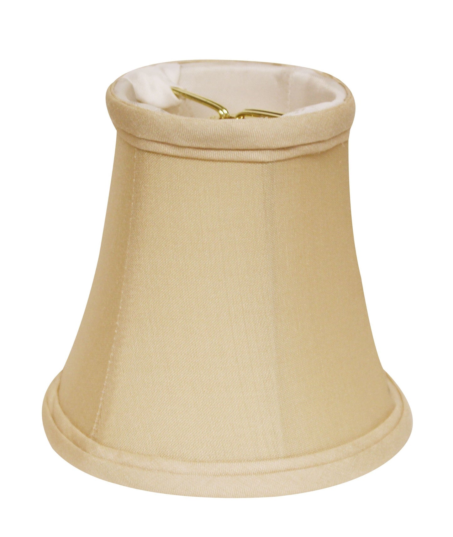 HomeRoots 5" Inherent Slanted Chandelier Pongee Silk Lampshades in Set of 6