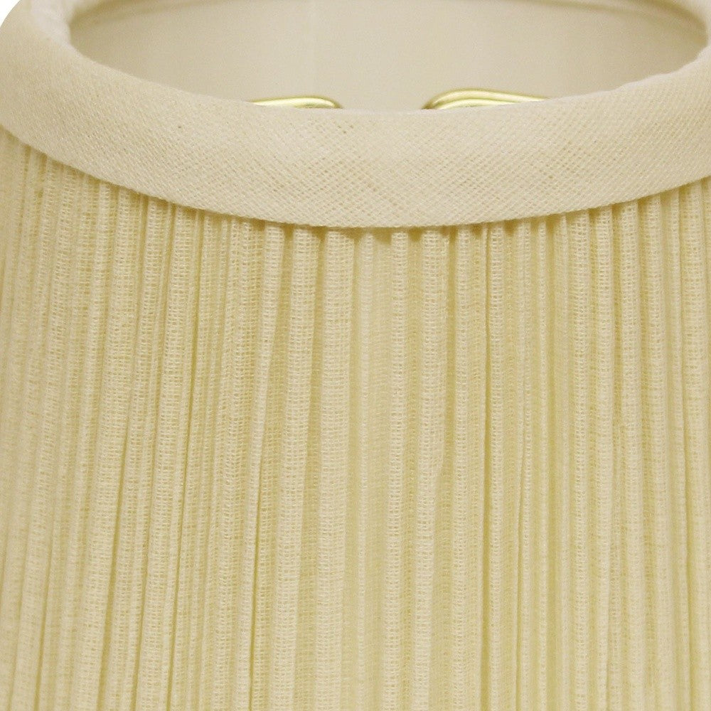 HomeRoots 5" Ivory Chandelier Broadcloth Lampshades in Set of 6