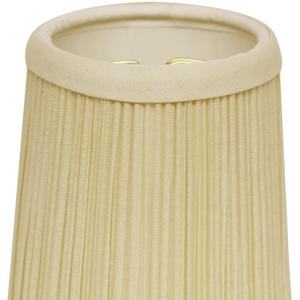 HomeRoots 5" Ivory Chandelier Broadcloth Lampshades in Set of 6