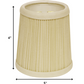 HomeRoots 5" Ivory Chandelier Broadcloth Lampshades in Set of 6