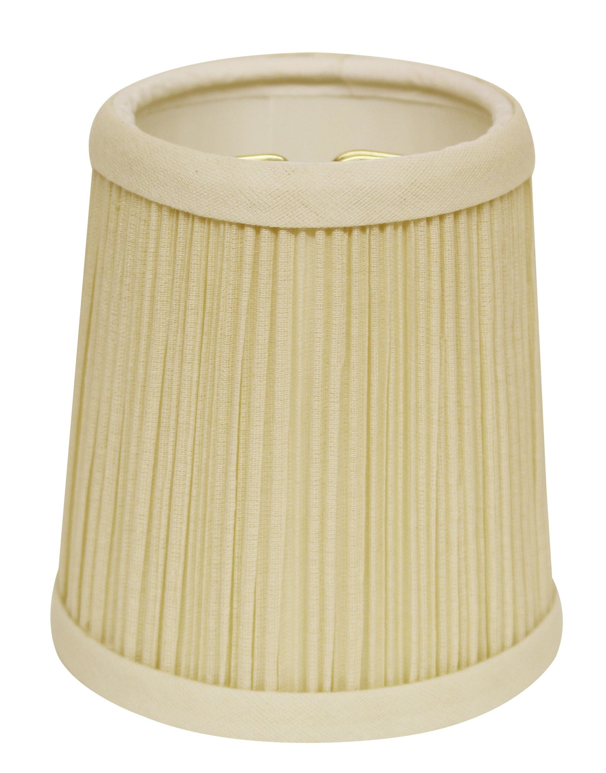 HomeRoots 5" Ivory Chandelier Broadcloth Lampshades in Set of 6