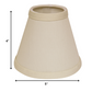 HomeRoots 5" Ivory Chandelier No Slub Lampshades in Set of 6