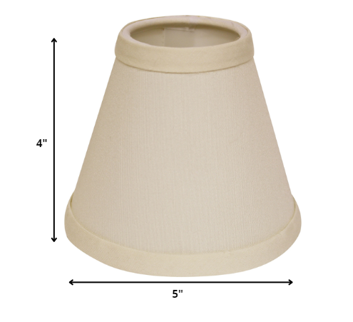 HomeRoots 5" Ivory Chandelier No Slub Lampshades in Set of 6