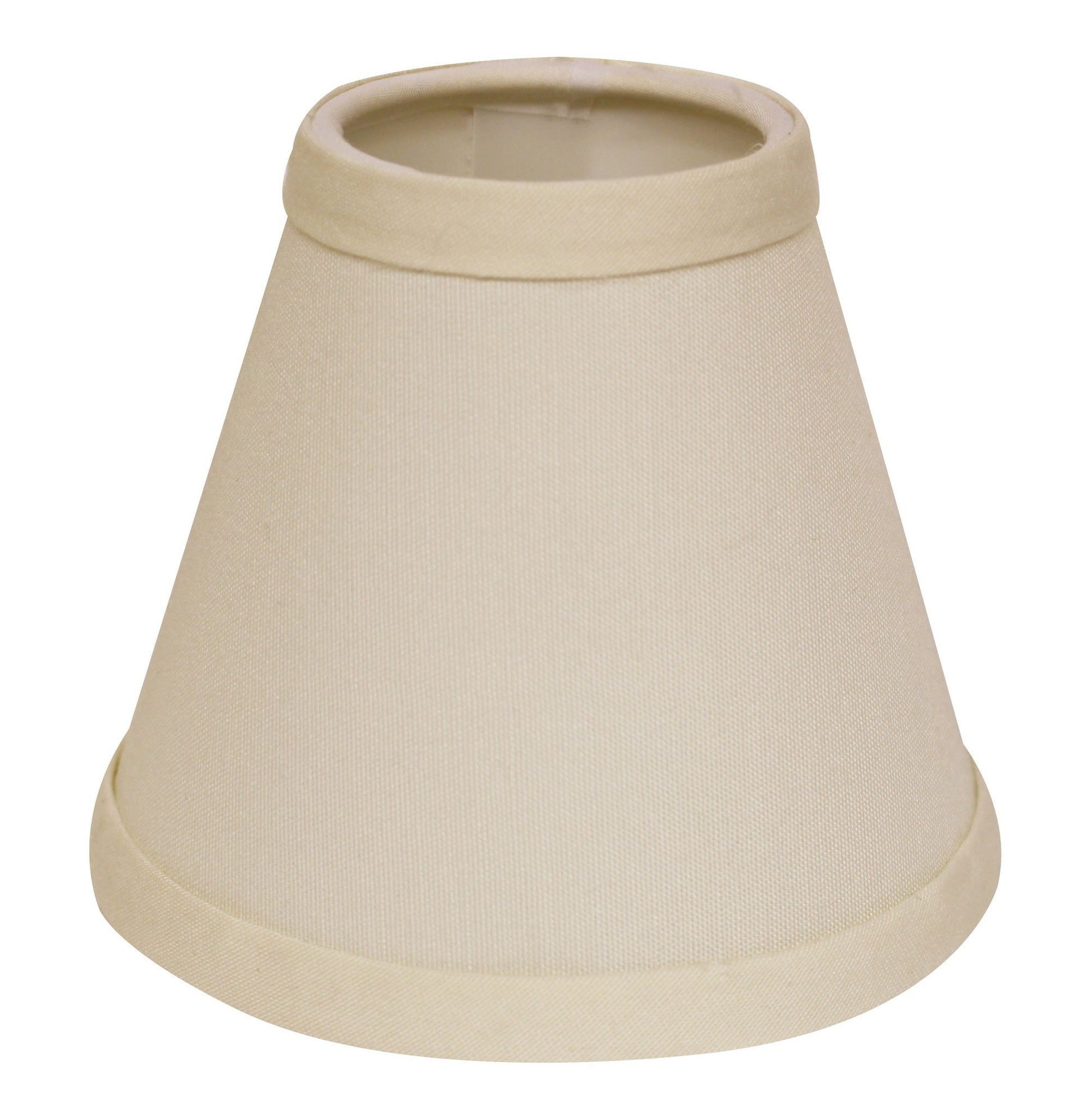 HomeRoots 5" Ivory Chandelier No Slub Lampshades in Set of 6
