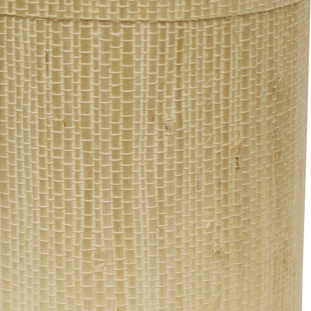 HomeRoots 5" Ivory Grasscloth Drum Chandelier Grasscloth Lampshades in Set of 6