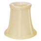HomeRoots 5" Ivory Slanted Chandelier Dupioni Lampshades in Set of 6