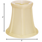 HomeRoots 5" Ivory Slanted Chandelier Dupioni Lampshades in Set of 6