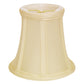 HomeRoots 5" Ivory Slanted Chandelier Dupioni Lampshades in Set of 6
