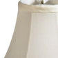 HomeRoots 5" Ivory Slanted Chandelier Pongee Silk Lampshades in Set of 6